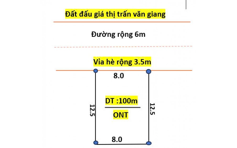 Bán 2 lô đất đấu giá gần vòng xuyến văn giang diên tích 100.8m, 100m co vỉa hè